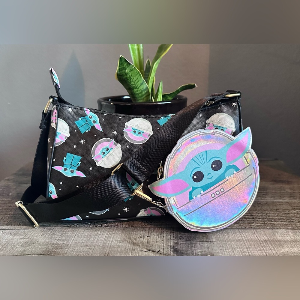 Sold Bioworld Mandalorian Grogu Crossbody Bag with Coin Purse